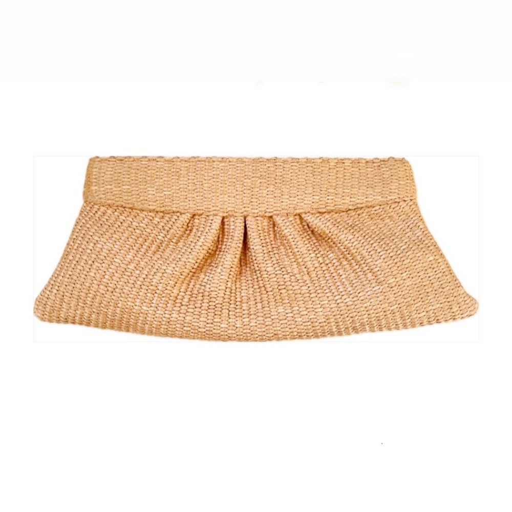 Lauren Merkin Raffia Louise Clutch Evening Bag in Natural Straw